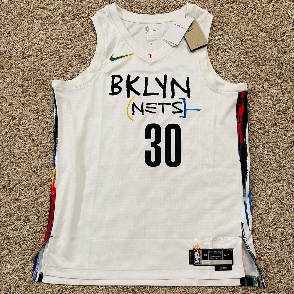 Nike Men's NBA Brooklyn Nets City Edition Seth Curry #30 Mesh Jersey, Size L